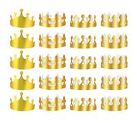 FdcLixuvol 4 Type Gold Paper Crowns, 20 Pcs Golden King Crowns Foil Paper Gold Crown Birthday King Crown for Birthday Celebration Baby Shower Photo Props Wedding Anniversary