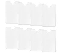 FdcLixuvol 8 Pack Credit Card Protector, Clear Plastic Sleeves for Debit Cards, Social Security, ID Cards, Waterproof, Wallet-Sized Durable Card Holders for Travel, Office and Home (3.6 x 2.3 Inch)