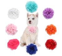 FdcLixuvol 8 Pcs Dog Collar Accessories Dog Flowers Collar Accessory 3 inch Colorful Cat Puppy Charms Pet Flower Collars Soft Dogs Tie for Dogs Grooming Charms Accessorie