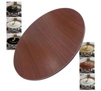 FDCQwyntyrz Desktop Lazy Susan Turntable, 360° Rotating Round Swivel Tray, Wood Rotating Serving Tray, For Standing Desk And Home Office Desk DIY(Teak color,70cm(28in))