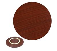 FDCQwyntyrz Rotating Disc Grazing Plate, 360 Rotating Swivel, Solid Wooden Round Turntable, Silent And Smooth Thick Tabletop, For Table Top/Counter Top(Teak color,80cm(30in))
