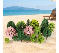 FdcZeyxior 30PCS Mixed Model Trees, Miniature Trees Railroad Architecture Fake Tree Train Scenery Diorama Tree for DIY Crafts Natural Green Diorama Scenery Landscape Building Model
