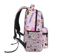 fdefrtg fashion-backpacks Pink Backpack 3d Printed Music Album Backpack Lightweight Large Capacity Travel Laptop Backpack, Pink, One Size, Fashion