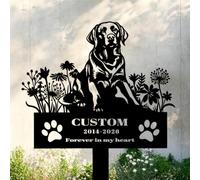 fdemon Custom Dog Memorial Grave Marker Stake, Personalised Metal Sign