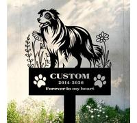 fdemon Custom Dog Memorial Grave Marker Stake, Personalised Metal Sign