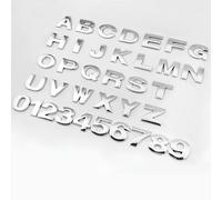 fdemon Custom Uppercase Metal Letters for Car - Chrome Car Emblem Stickers - Includes 26 Alphabets + 10 Numbers + Symbols for Cars, Motorcycles, and Laptops