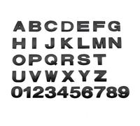 fdemon Custom Uppercase Metal Letters for Car - Chrome Car Emblem Stickers - Includes 26 Alphabets + 10 Numbers + Symbols for Cars, Motorcycles, and Laptops