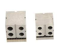 FDEVRWUO 2 Size Steel Dapping Block for Jewelry Shaping, Doming Block Set with High Density Hardened Steel, Square Die Doming Forming Block for Jewelers and Hobbyists, Chrome Plated for Dur