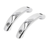 FDEVRWUO 2Pcs Boat Grab Handle, Marine Hand Rail 165mm 316 Stainless Steel Grab Bar for Yacht Ship, Heavy Duty Handrail with Polished Finish for Boats and RVs