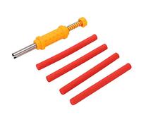 FDEVRWUO Portable Carp Fishing Boilies Roller, Bait Lure Rolling Making Tools, 6mm Bait Round Maker with 4 Foam Rods and Spring, Easy to Use for DIY Fishing Bait, Durable Plastic and Stainl (Red)