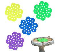 FDEWHAXIRN Floating Bee Watering Station Pads - 4pcs Foam Insect Water Feeder Mats for Beekeeping, Butterflies & Garden Use - Floating Bee Island for Outdoor Hydration (Purple, Green, Yellow, Blue)