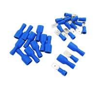 FDFD2-250 * 50 MDD2-250 * 50 16-14AWG BLUE Insulated Spade Crimp Wire Cable Connector Terminal Male/Female Kit 100PCS 50pair