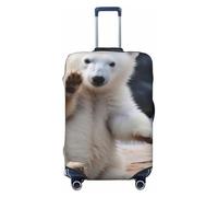 Fdfekgvplp Baby Polar Bear Printed Luggage Protector Covers Elastic Travel Suitcase Protector Cover Fit 18-32 Inch Luggage, Black, Small