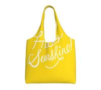 Fdfekgvplp Canvas Tote Bag For Women, Goodlooking Hello Sunshine Casual Shoulder Bag Aesthetic, Cute Pocket For Girl Canvas Cotton Tote Bag