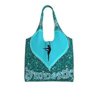 Fdfekgvplp Canvas Tote Bag For Women, I Love Gymnastics Casual Shoulder Bag Aesthetic, Cute Pocket For Girl Canvas Cotton Tote Bag