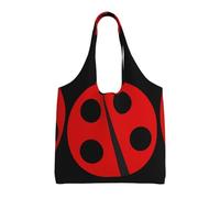 Fdfekgvplp Canvas Tote Bag For Women, Ladybug Casual Shoulder Bag Aesthetic, Cute Pocket For Girl Canvas Cotton Tote Bag
