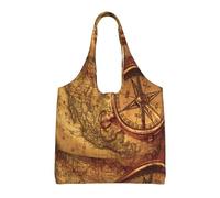 Fdfekgvplp Canvas Tote Bag For Women, Law Of The Compass Navigation Casual Shoulder Bag Aesthetic, Cute Pocket For Girl Canvas Cotton Tote Bag