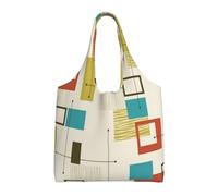 Fdfekgvplp Canvas Tote Bag For Women, Mid Century Modern Casual Shoulder Bag Aesthetic, Cute Pocket For Girl Canvas Cotton Tote Bag