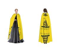 Fdfekgvplp Dont Tread On Me Printed Hooded Cloak Halloween Medieval Costume Adult Cosplay Long Cape For Men And Women