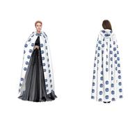 Fdfekgvplp Evil Eyes Printed Hooded Cloak Halloween Medieval Costume Adult Cosplay Long Cape For Men And Women