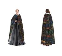 Fdfekgvplp Game Video Gaming Pattern Printed Hooded Cloak Halloween Medieval Costume Adult Cosplay Long Cape For Men And Women