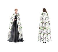Fdfekgvplp Merry Christmas Happy Printed Hooded Cloak Halloween Medieval Costume Adult Cosplay Long Cape For Men And Women
