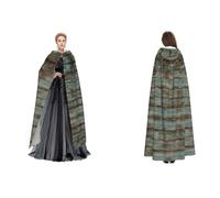 Fdfekgvplp Rustic Old Barn Wood Printed Hooded Cloak Halloween Medieval Costume Adult Cosplay Long Cape For Men And Women