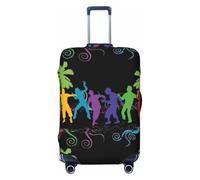 Fdfekgvplp Suitcase Cover For Luggage Abstract People Print Elastic Washable Stretch Travel Luggage Covers Protector Cover, Black, XL