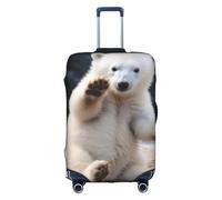 Fdfekgvplp Suitcase Cover For Luggage Baby Polar Bear Printed Elastic Travel Luggage Covers Protector Fits 18-32 Inch Suitcase, White, Medium