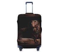 Fdfekgvplp Suitcase Cover For Luggage Brown Labrador Print Elastic Washable Stretch Travel Luggage Covers Protector Cover, Black, M