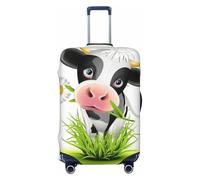 Fdfekgvplp Suitcase Cover For Luggage Cute Cow Print Elastic Washable Stretch Travel Luggage Covers Protector Cover, Black, S