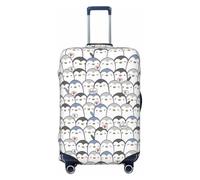 Fdfekgvplp Suitcase Cover For Luggage Cute Penguin Print Elastic Washable Stretch Travel Luggage Covers Protector Cover, Black, XL