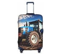 Fdfekgvplp Suitcase Cover For Luggage Farm Tractor Printed Elastic Travel Luggage Covers Protector Fits 18-32 Inch Suitcase, White, Small