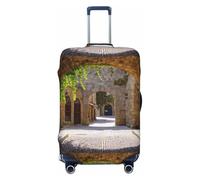 Fdfekgvplp Suitcase Cover For Luggage Italian Street Print Elastic Washable Stretch Travel Luggage Covers Protector Cover, Black, XL