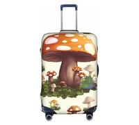 Fdfekgvplp Suitcase Cover For Luggage Japanese Painting Mushroom Printed Elastic Travel Luggage Covers Protector Fits 18-32 Inch Suitcase, White, S