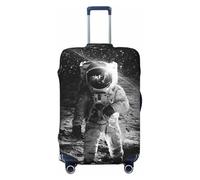 Fdfekgvplp Suitcase Cover For Luggage Lunar Astronaut Print Elastic Washable Stretch Travel Luggage Covers Protector Cover, Black, L