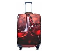 Fdfekgvplp Suitcase Cover For Luggage Red Wine Glass Cheers Printed Elastic Travel Luggage Covers Protector Fits 18-32 Inch Suitcase, White, X-Large