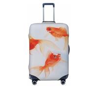 Fdfekgvplp Suitcase Cover For Luggage Small Goldfish Swimming In The Water Print Elastic Washable Stretch Travel Luggage Covers Protector Cover, Black, L