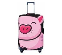 Fdfekgvplp Suitcase Cover For Luggage Smile Pink Pig Print Elastic Washable Stretch Travel Luggage Covers Protector Cover, Black, M