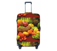 Fdfekgvplp Suitcase Cover For Luggage Variety Fresh Vegetables Fruits Print Elastic Washable Stretch Travel Luggage Covers Protector Cover, Black, S