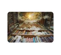 Fdfekgvplp Welcome Mat,Door Mat,Front Doormats,Bookshelf Clouds Sunset Print Indoor Outdoor Entrance Low-Profile Floor Rugs for Patio, 24x16in