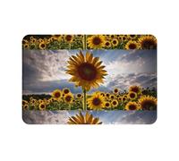 Fdfekgvplp Welcome Mat,Door Mat,Front Doormats,Sunflowers Flower Print Indoor Outdoor Entrance Low-Profile Floor Rugs for Patio, 24x16in