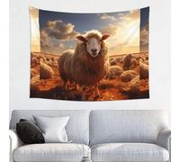 fdgbnm Australian sheep Tapestry.Wall tapestry 29x37 inches, soft peach skin polyester print, includes easy hanging kit.