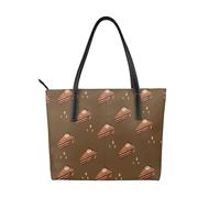 fdgbnm Chocolate Squares Cake Prints Handbag. Women's printed handbag, large faux leather shoulder bag.