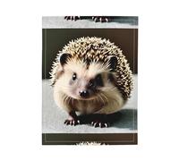 fdgbnm Cute hedgehog Baby Dot Blanket, 3D Minky Velvet Soothing Blanket for Crib & Stroller, Soft Plush for Infants