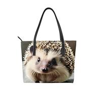 fdgbnm Cute hedgehog Prints Handbag. Women's printed handbag, large faux leather shoulder bag.