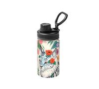 FDGBNM Cute White Tiger 12oz Insulated Bottle.Double Wall, Leak Proof, Sweat Free, Outdoor & Travel.