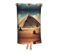 fdgbnm Dreaming of the Pyramids of Khufu Adult beach towels.Printed Beach Towel for Adults, Microfibre Sand Free Travel & Pool Towel