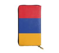 fdgbnm Flag of Armenia Leather Wallet.Womenâ€™s RFID Leather Wallet, Large Capacity Zipper Purse
