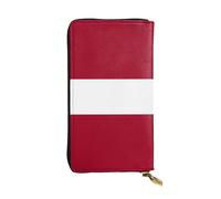 fdgbnm Flag of Latvia Leather Wallet.Womenâ€™s RFID Leather Wallet, Large Capacity Zipper Purse